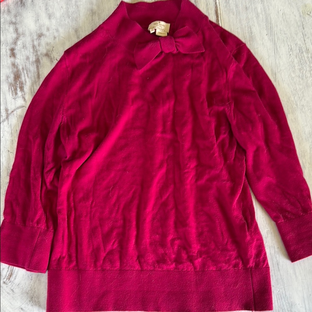 Kate Spade Red Cowl Neck Sweater